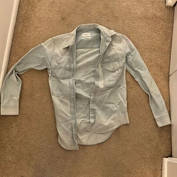 Aritzia New Xxs Denim Buttondown - Picture 1 of 3